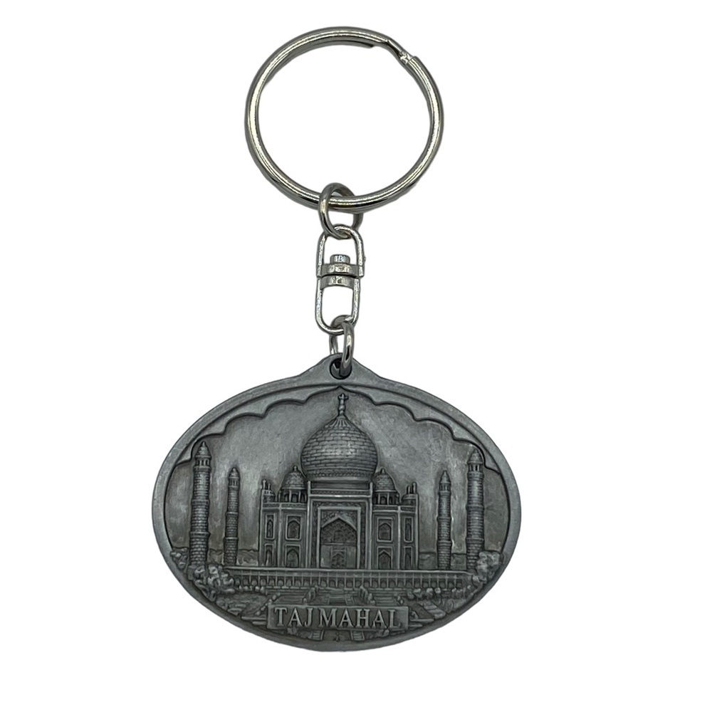 Taj Mahal India Camel Silver Gray Keychain